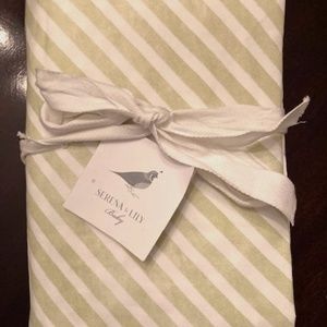 Serena & Lily Sprout Green Candy Stripe Crib Skit